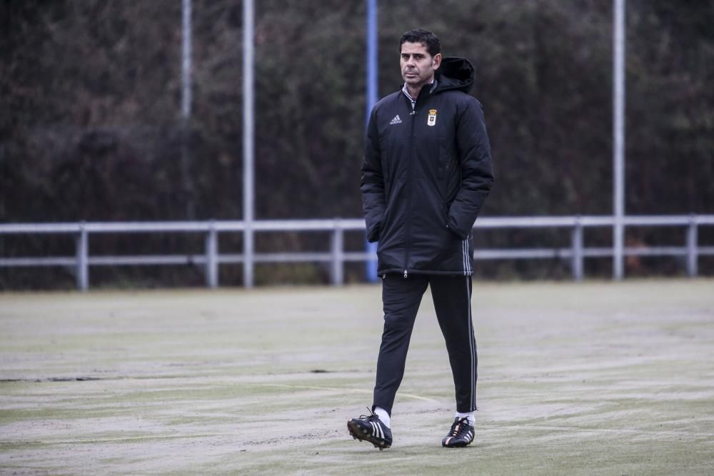 Tensión en el entrenamiento del Real Oviedo