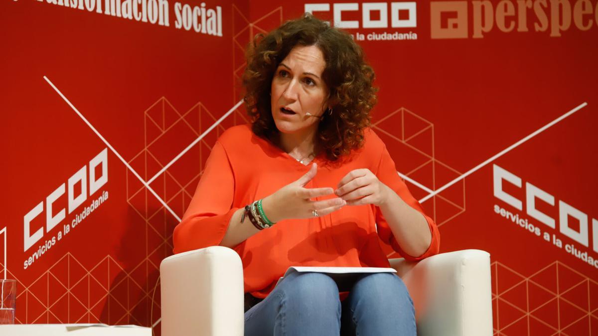 La secretaria general de CCOO-A Nuria López