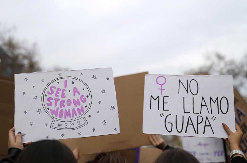 Women take part in a protest to mark the ...