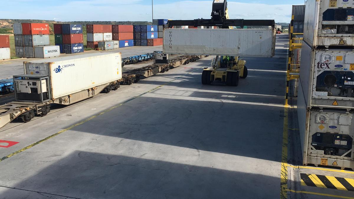 La Terminal Intermodal de Monzón batió en 2020 su récord de actividad.