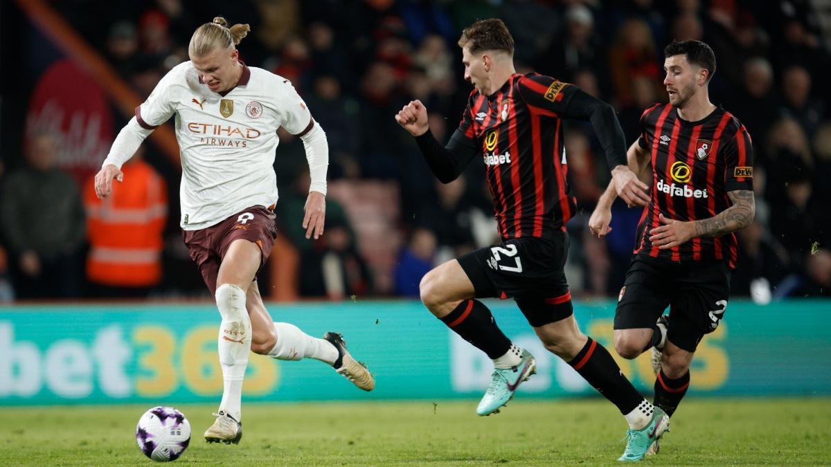 Haaland, que no estuvo fino de cara a portería, se fue sustituido en el minuto 74