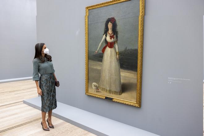 La reina Letizia en la inauguración de la exposición de Goya en Basilea