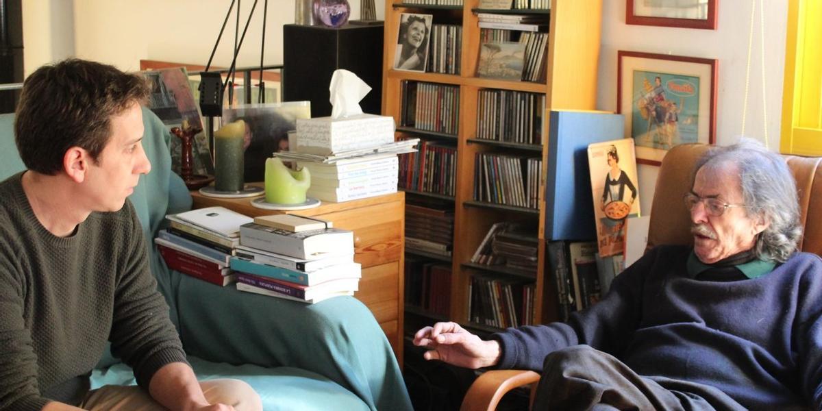 L'autor de l'article amb Josep Piera