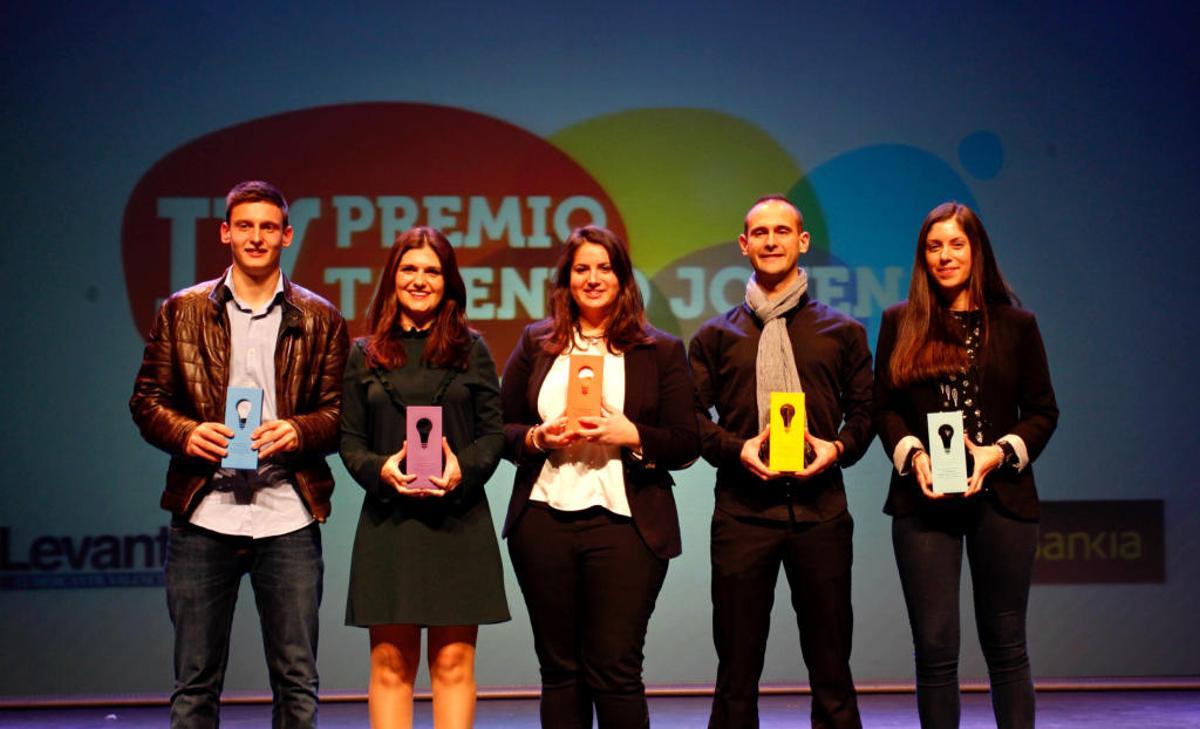 Los premiados, al final de la gala.