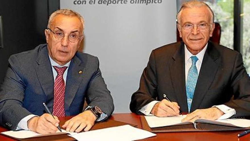 Blanco i Fainé, respectius presidents del COE i la Fundació La Caixa