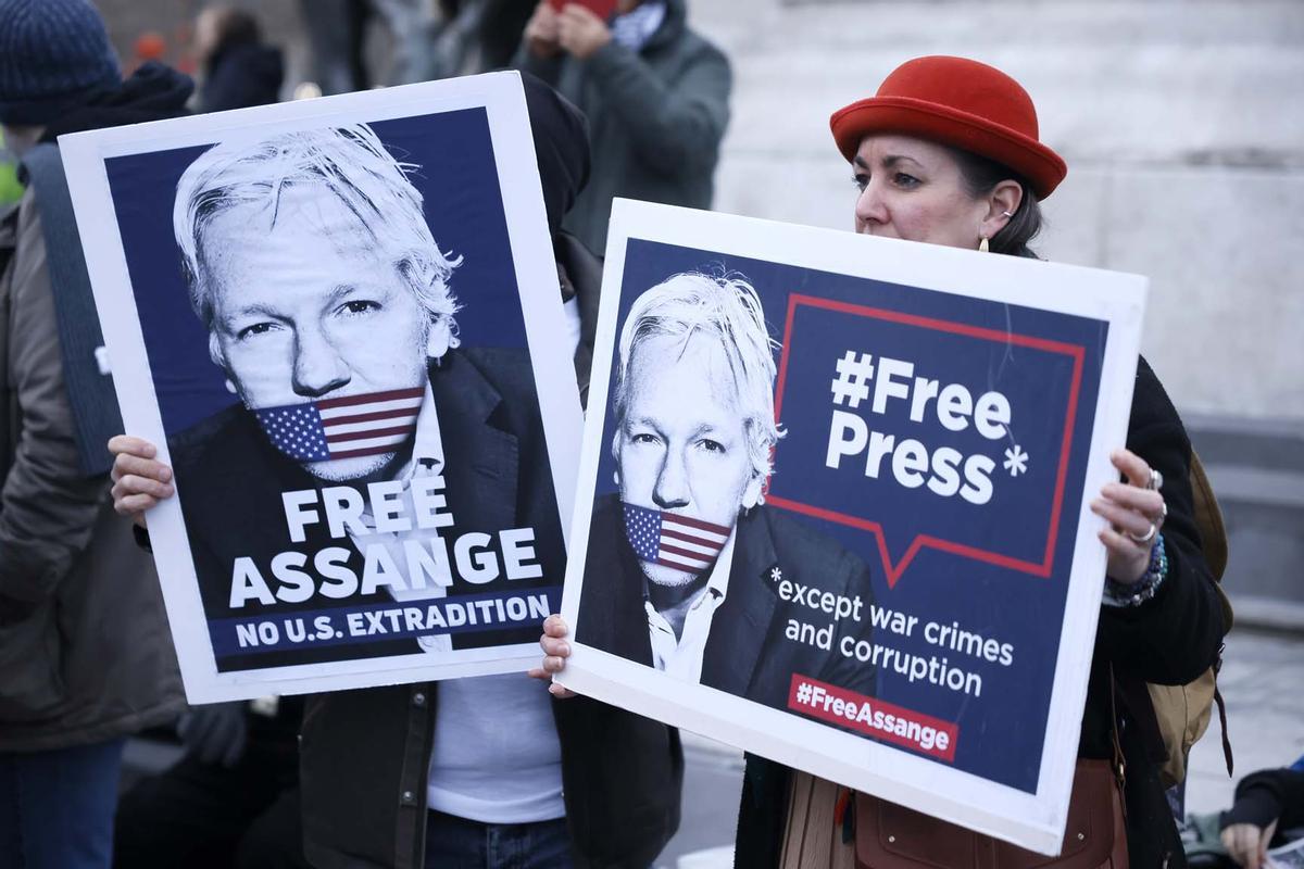 Multiples concentraciones por la libertad de Julian Assange