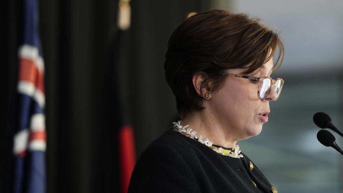 Sophie McIntyre, embajadora de Australia en España, durante su intervención en el evento.