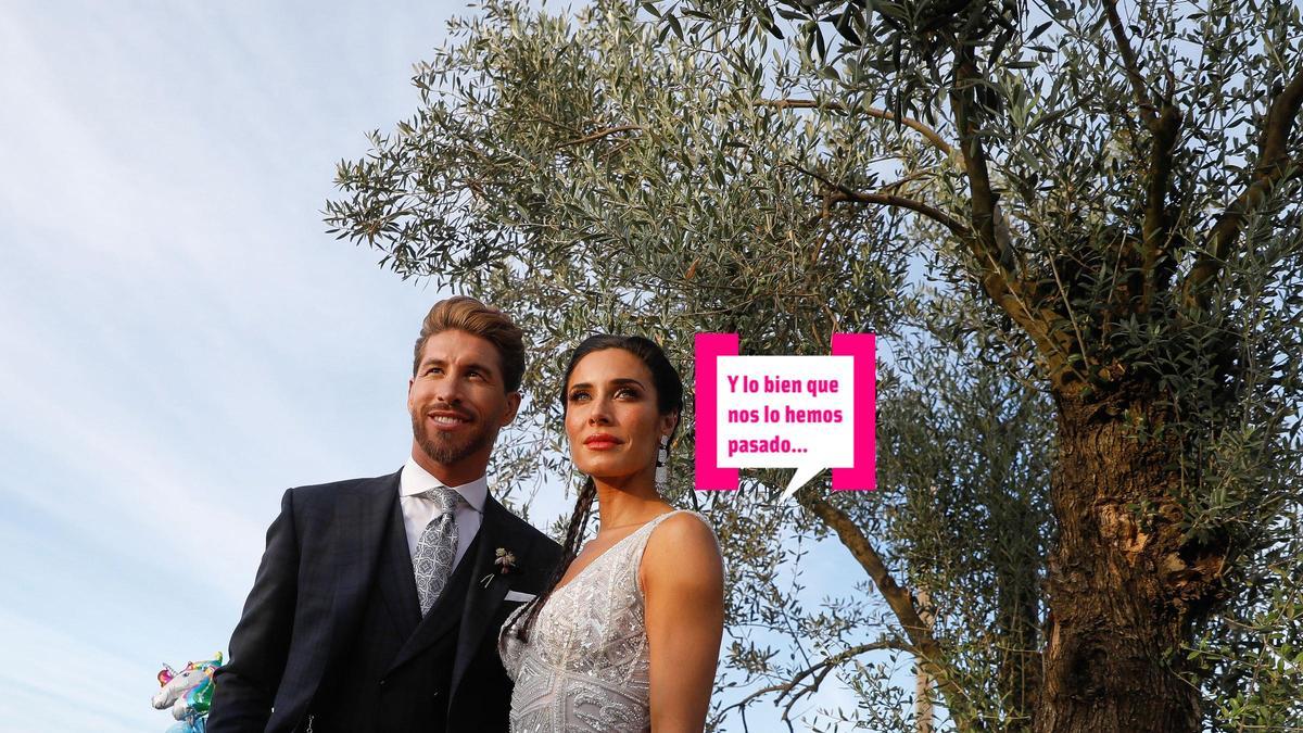 Sergio ramos y Pilar Rubio el día de su boda.