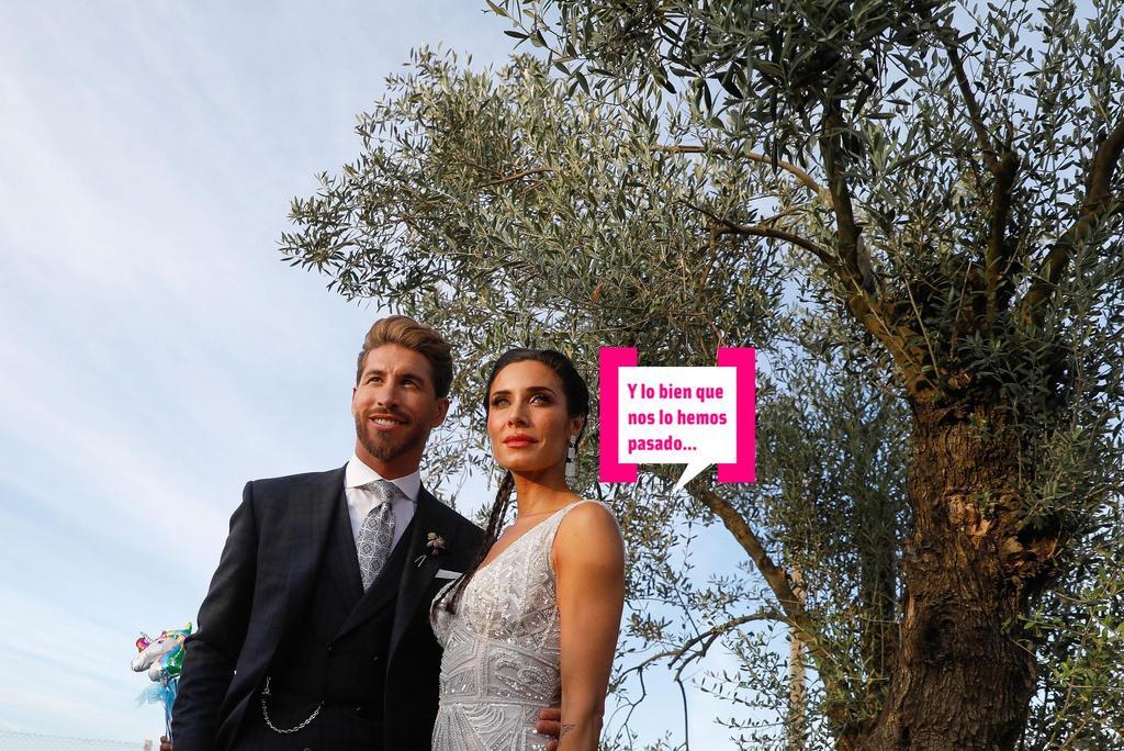 Sergio ramos y Pilar Rubio el día de su boda.