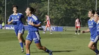 El Oviedo se da un festín ante el Sporting en el primer derbi asturiano del curso: las azules, a la siguiente ronda de la Copa de la Reina