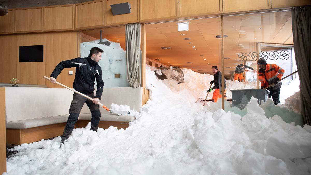 Alud de nieve en un hotel suizo