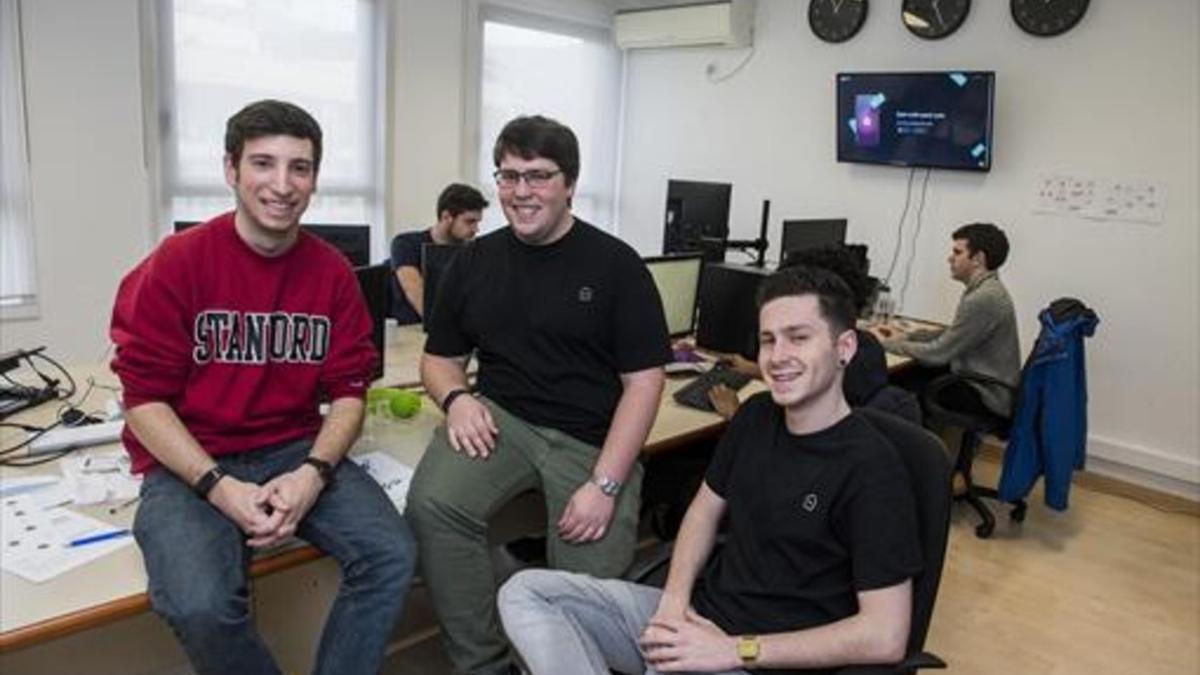 FUTURO PROMETEDOR. Los fundadores de Goin, de izquierda a derecha, David Ruidor, Gabriel Esteban y Carlos Rodríguez.