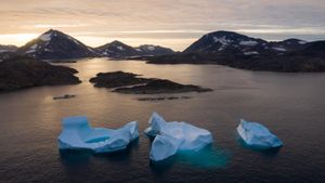 Imagen de deshielo en Groenlandia, una parte del mundo muy afectada por el calentamiento global.