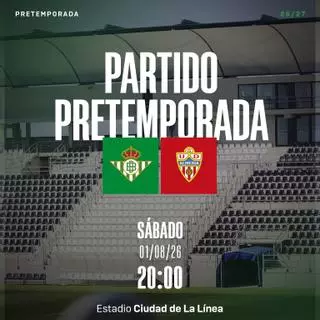 El Betis cerrará su stage de pretemporada en Marbella con otro amistoso en La Línea: se medirán al Almería el 1 de agosto