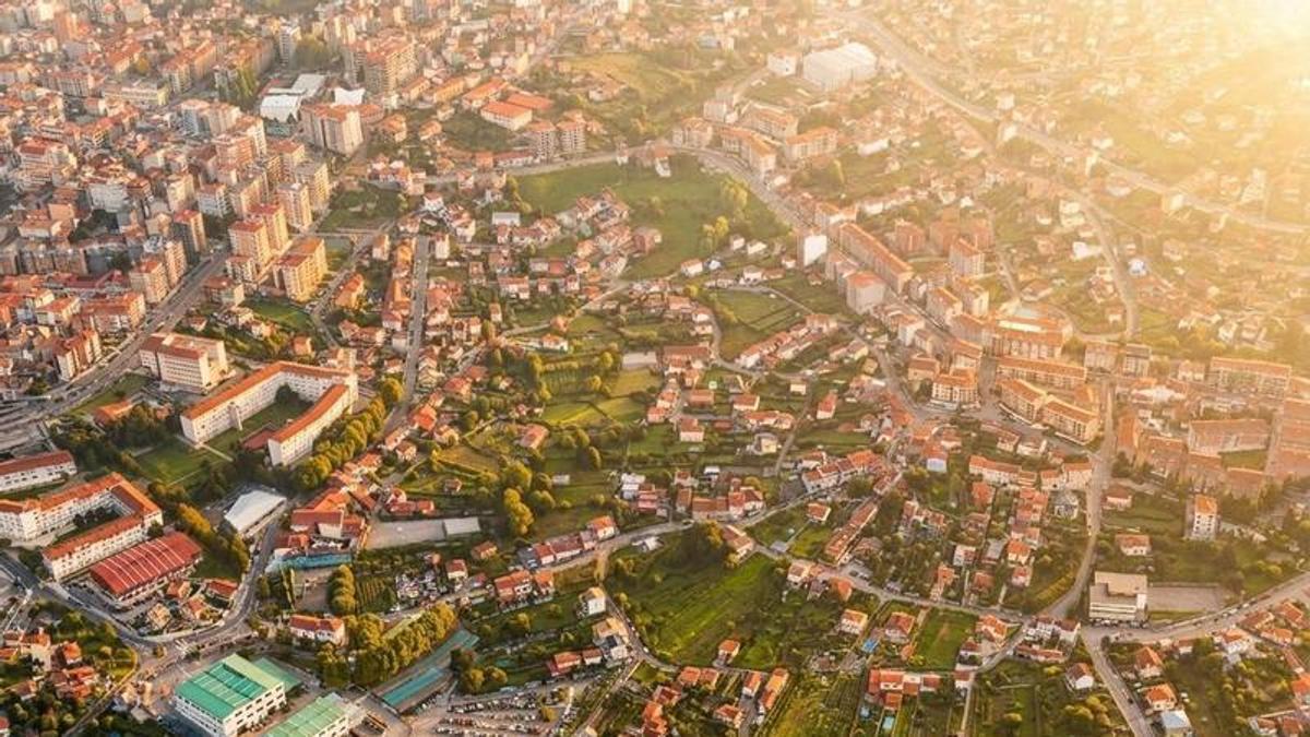 Imagen aérea del ámbito en el que se actuará en Lavadores.
