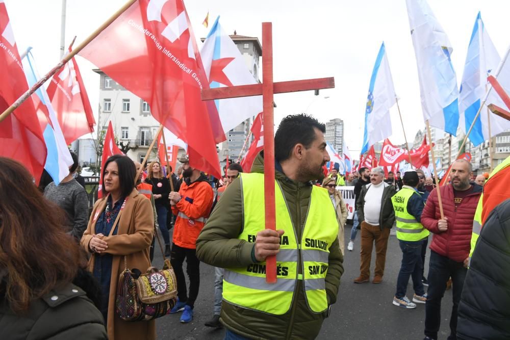 Protesta de trabajadores de Alu Ibérica