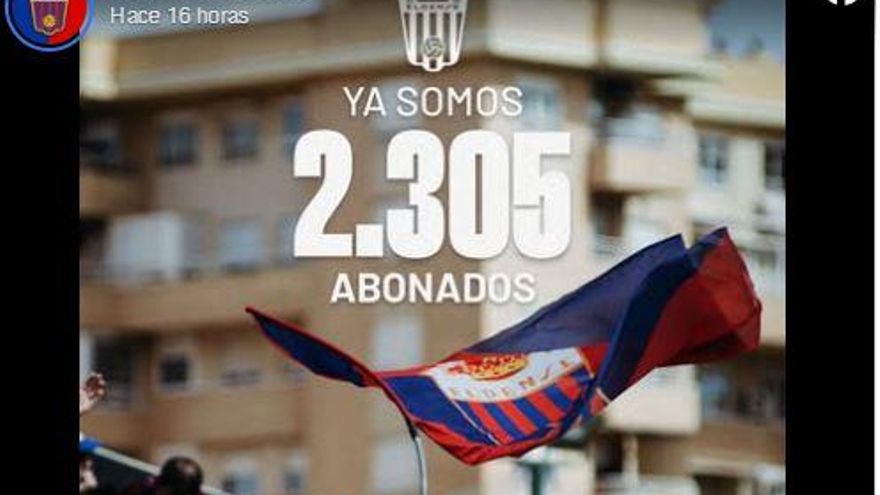 El Eldense cierra con 2.305 abonos la primera fase de su campaña