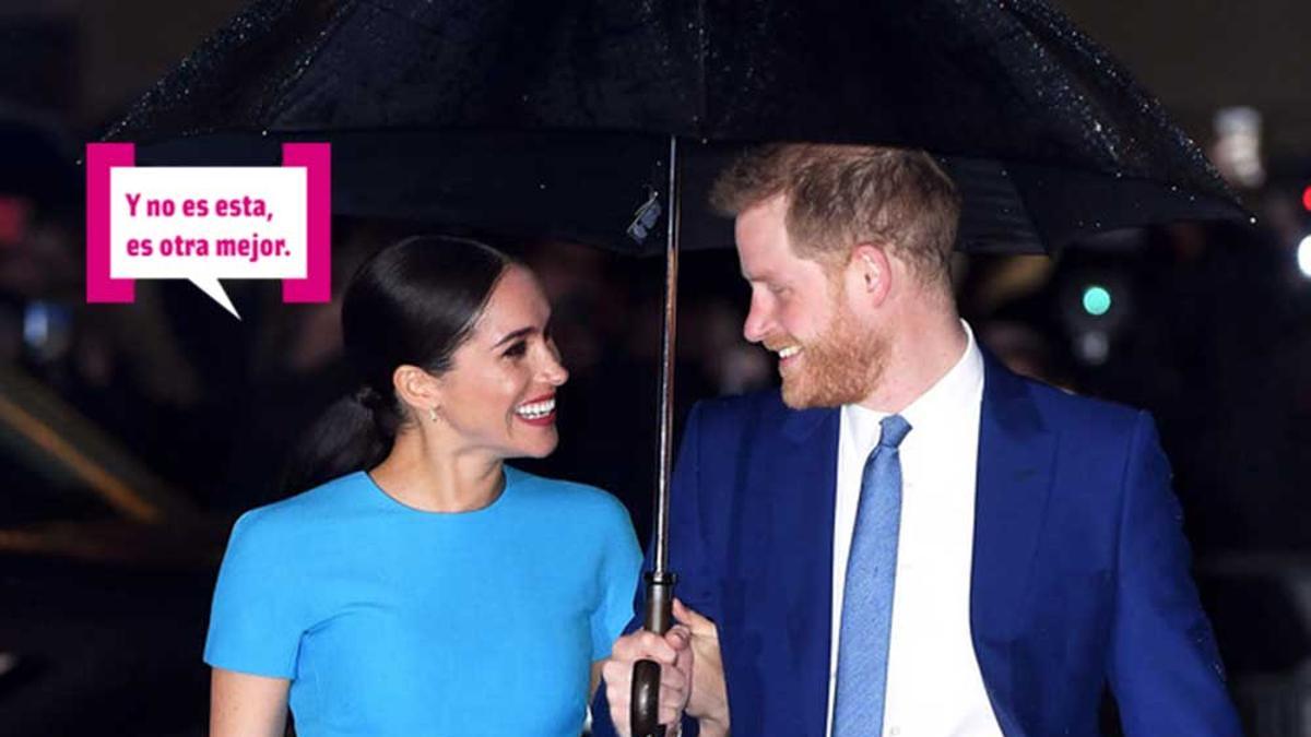 Meghan Markle y el príncipe Harry paseando por la calle