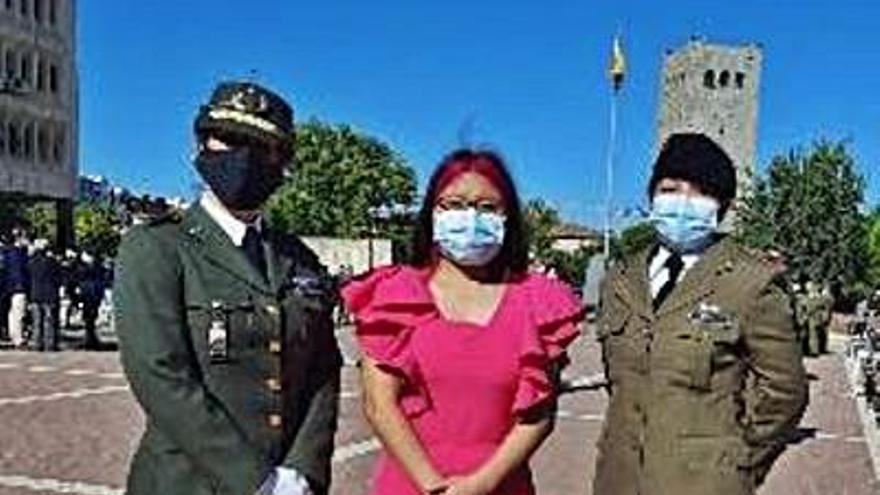 Mariana, en el acto militar.