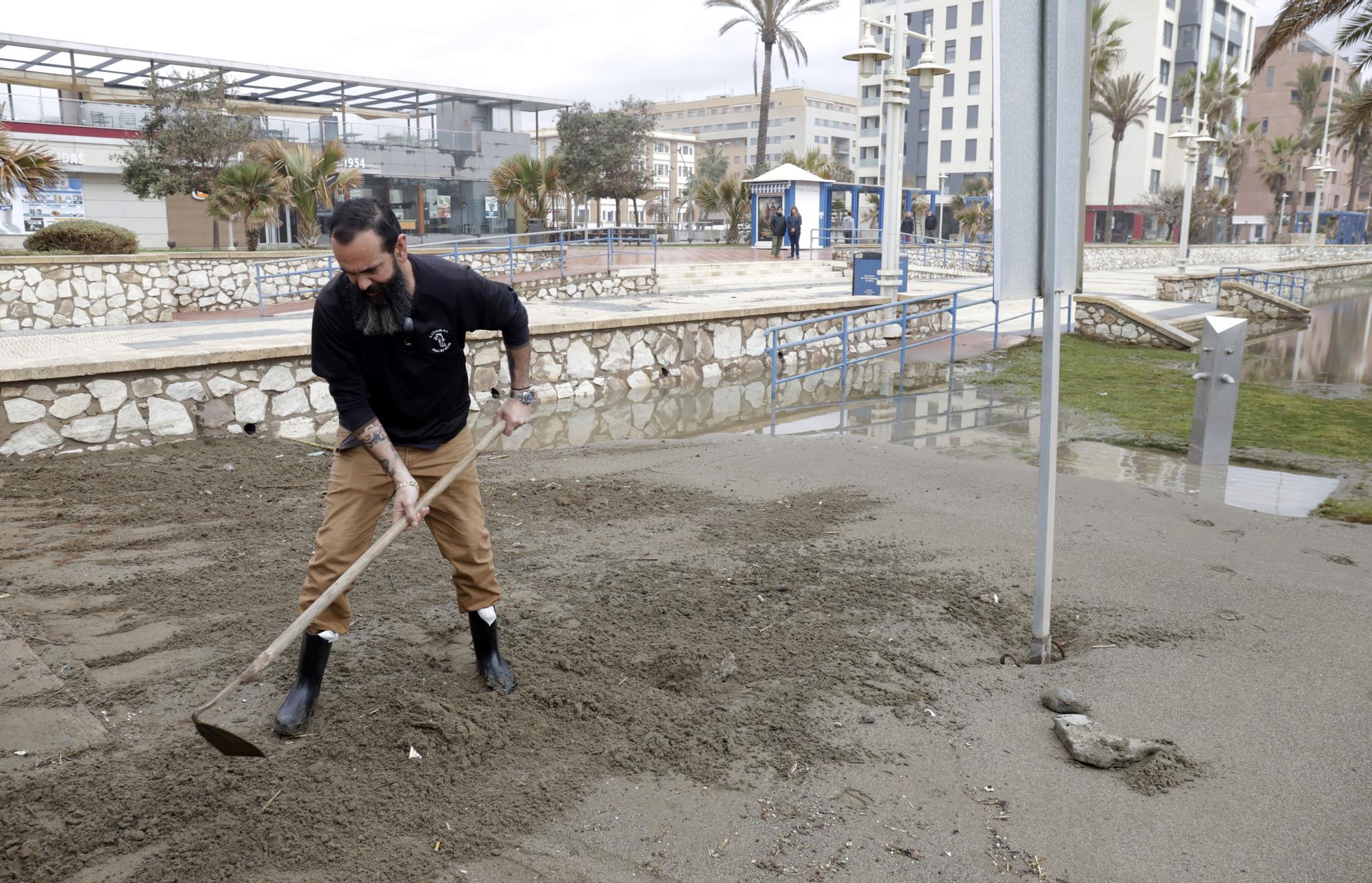 Daños por el temporal en Málaga