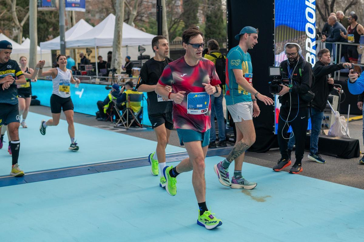 Salvador Illa, en la Media Maratón de Barcelona en febrero del año pasado.