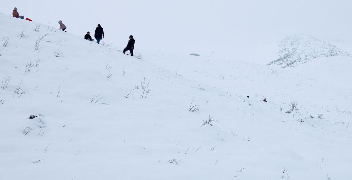 Fuertes nevadas en el sur de California