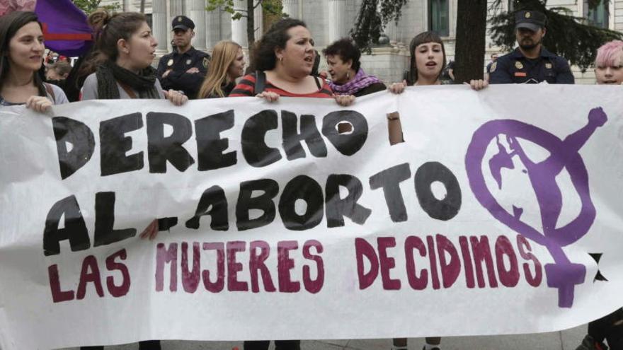 Una manifestación a favor del aborto.