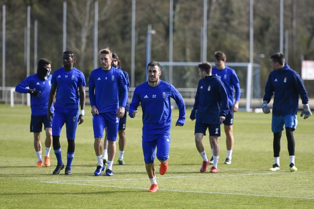 Entrenamiento del Oviedo en El Requexón