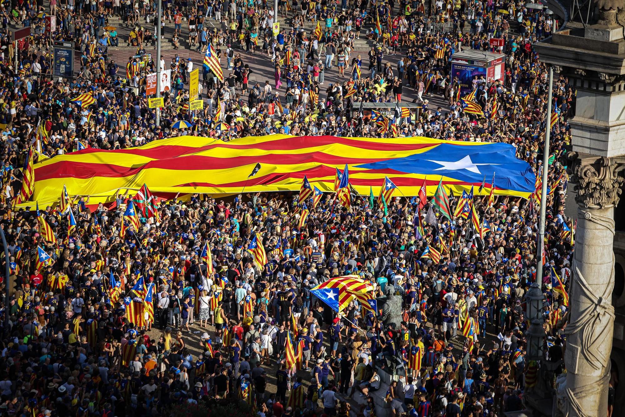 La manifestació de l'ANC per la Diada a Barcelona