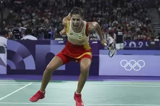 Bádminton en los Juegos Olímpicos: Carolina Marín - Beiwen Zhang, en imágenes