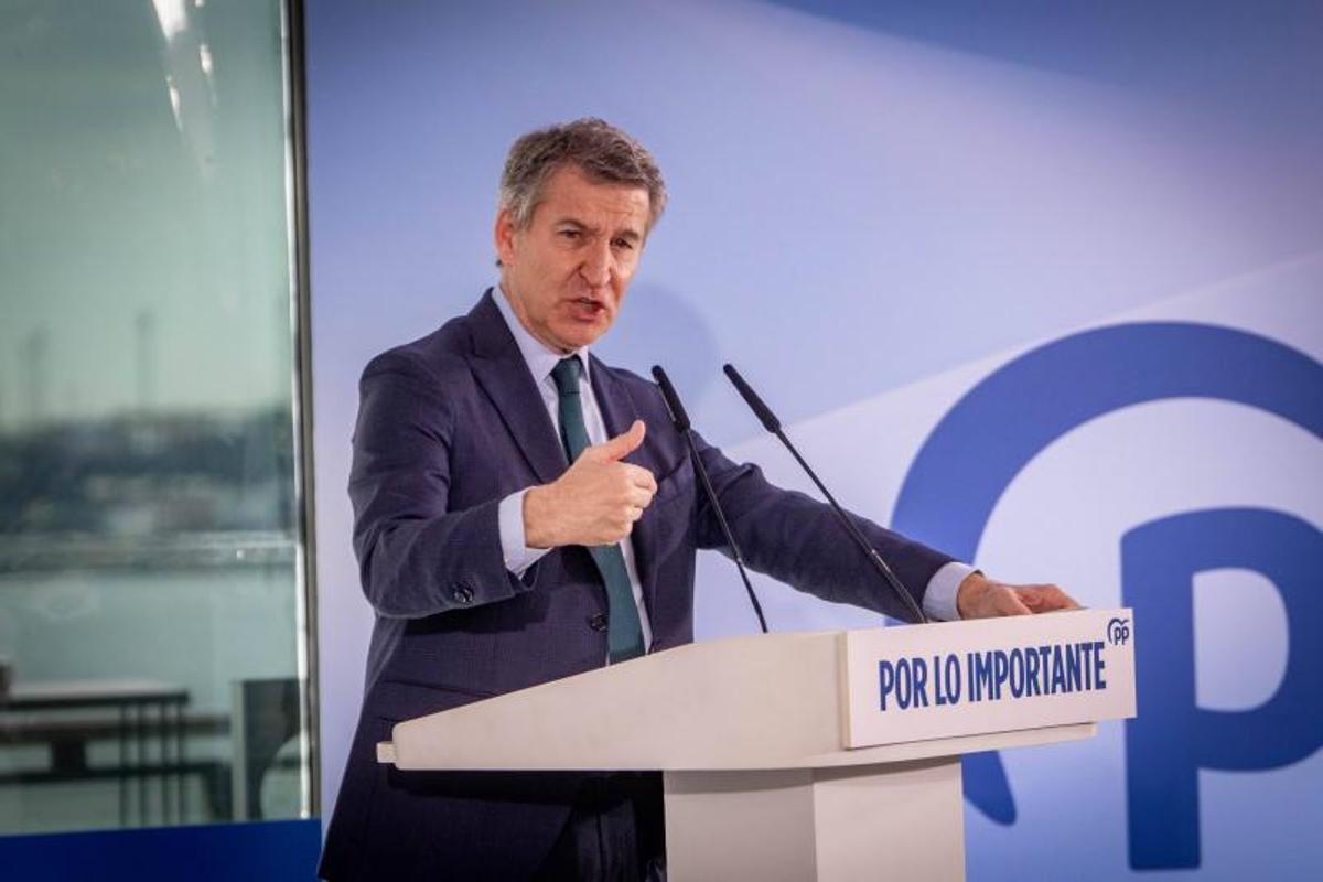 El presidente del PP, Alberto Núñez Feijóo.