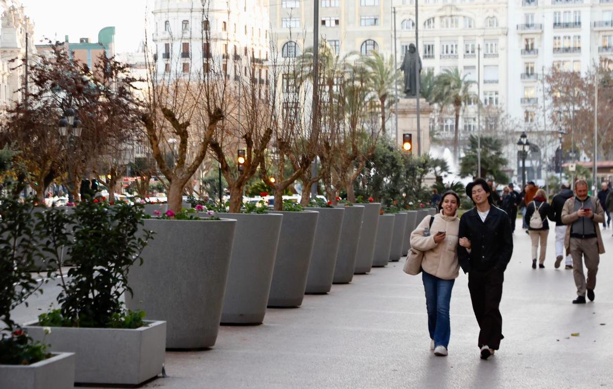 Maceteros de la Plaza del Ayuntamiento de València