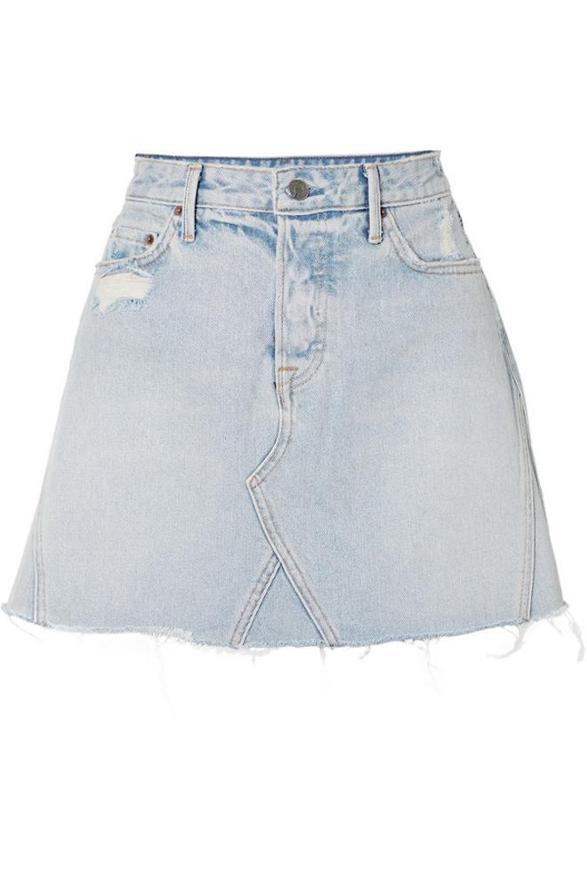 La minifalda denim