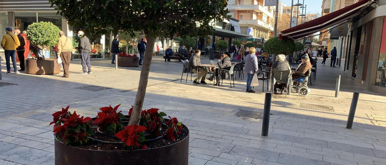 Veladores en la avenida de la Libertad de San Vicente.