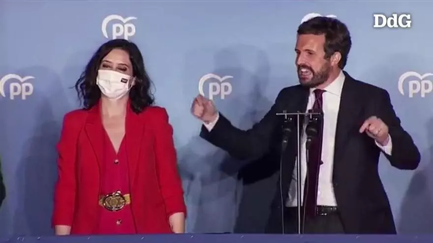 Casado afirma que «Madrid ha fet una moció de censura democràtica al sanchisme»