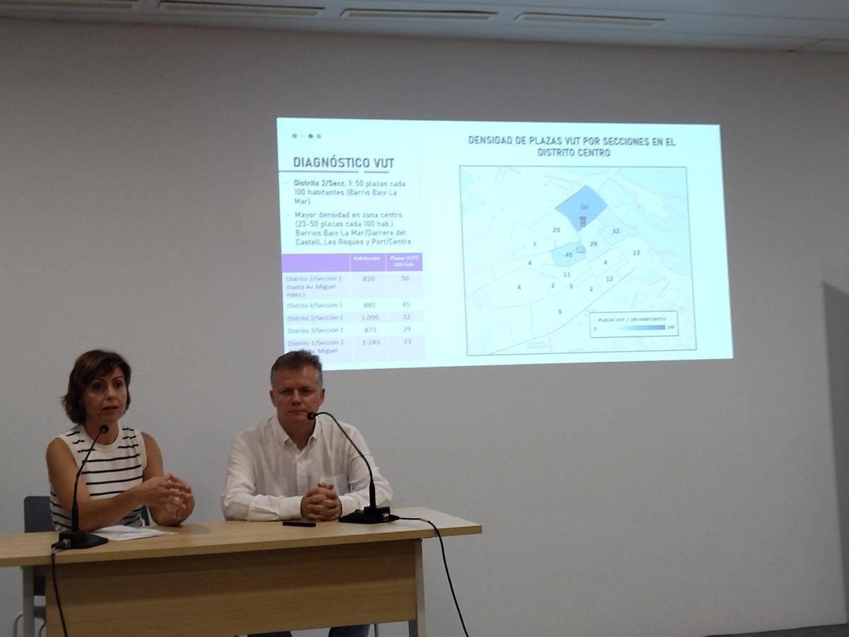 La concejala de Territorio y el experto hablan de la densidad del alquiler turístico en el centro urbano