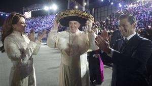 El papa Francisco en su visita a México.