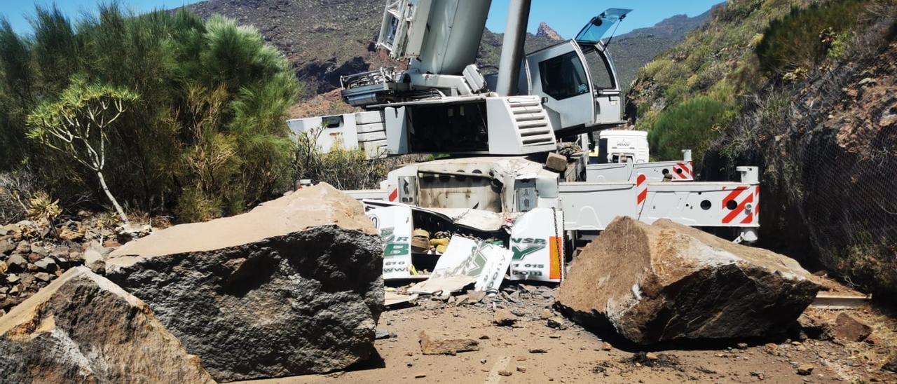 Gran desprendimiento en Santiago del Teide (19/04/2021)