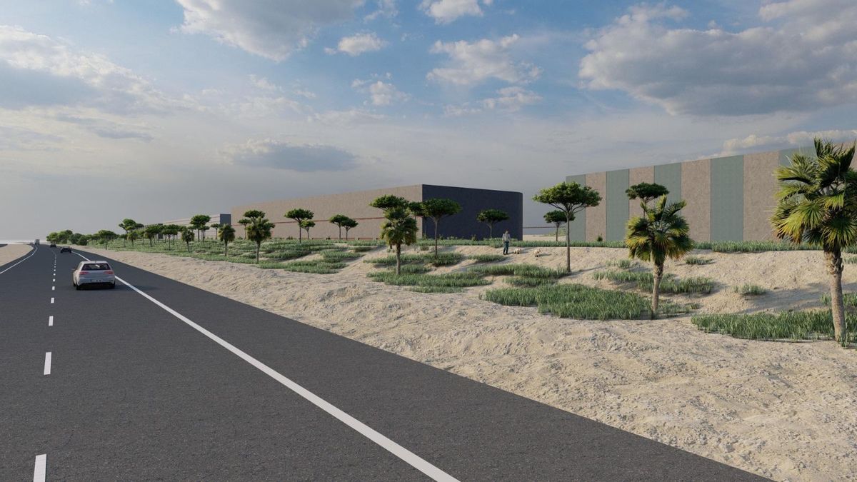 Aspecto que presenta la ampliación de Elche Parque Empresarial, en una proyección municipal cuando acabe la obra