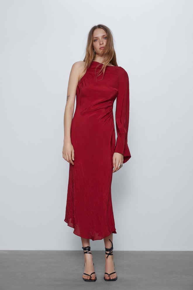 vestido rojo Zara