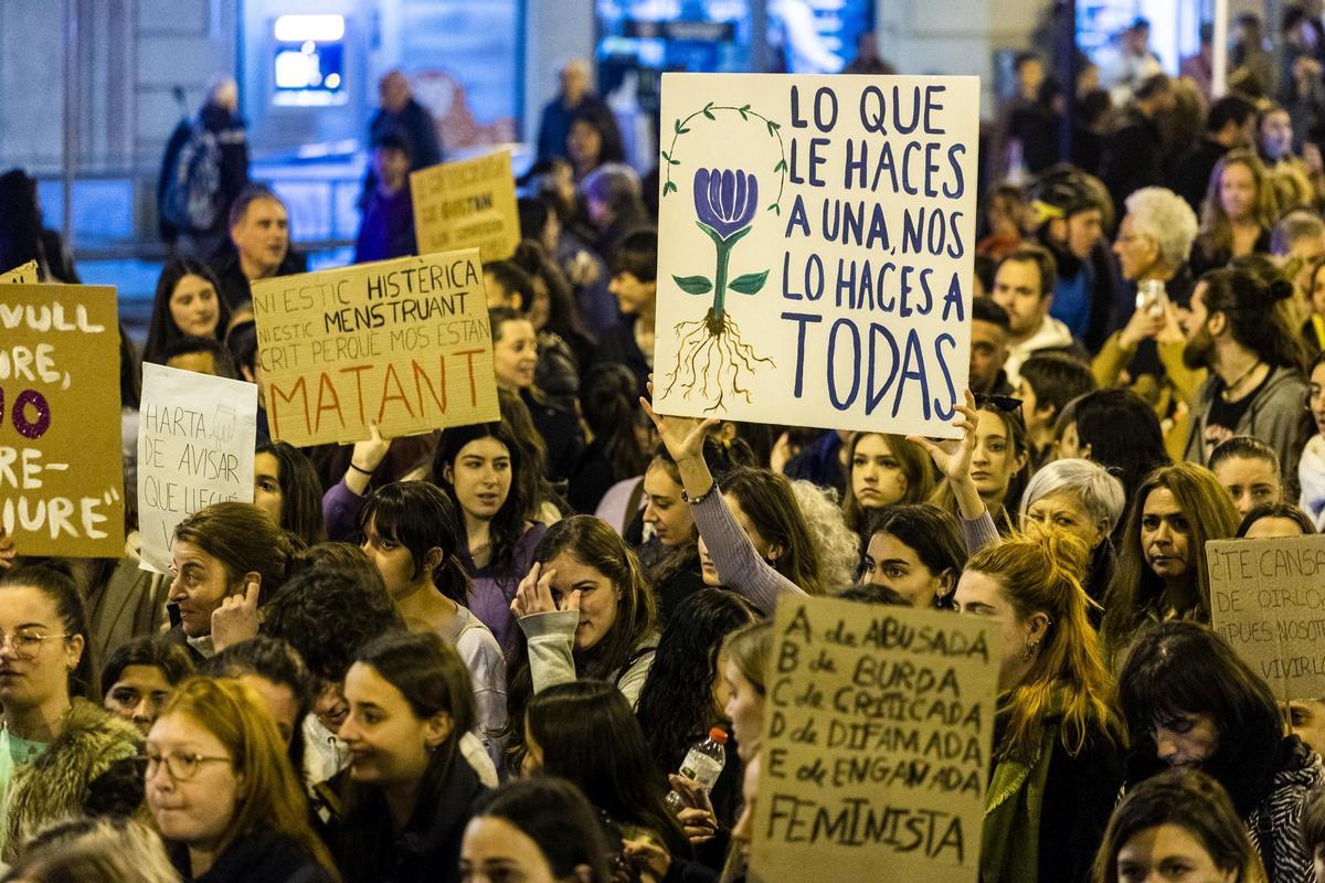 Manifestación del 8-M en Barcelona