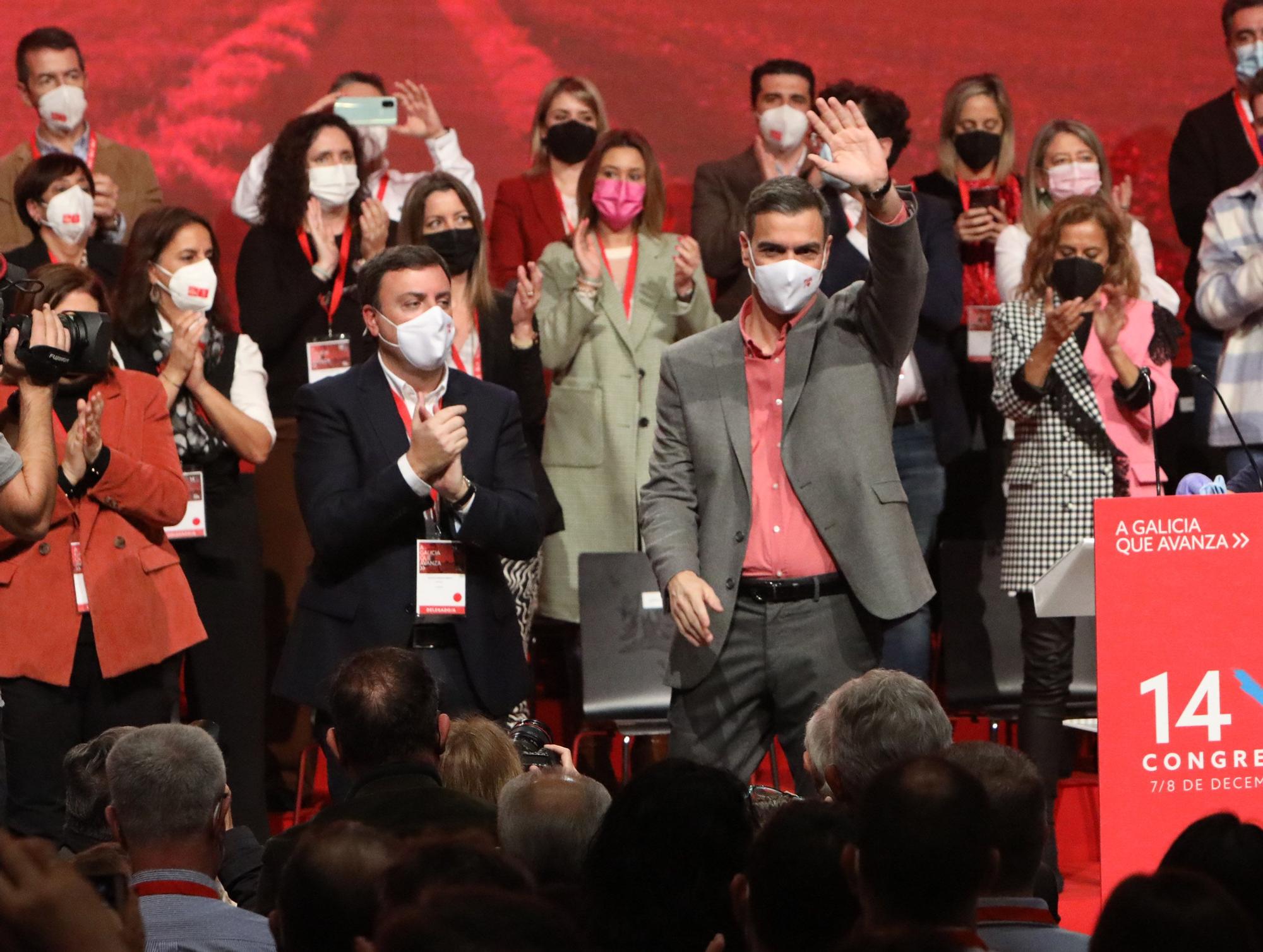 Pedro Sánchez clausura el congreso del PSdeG en Santiago