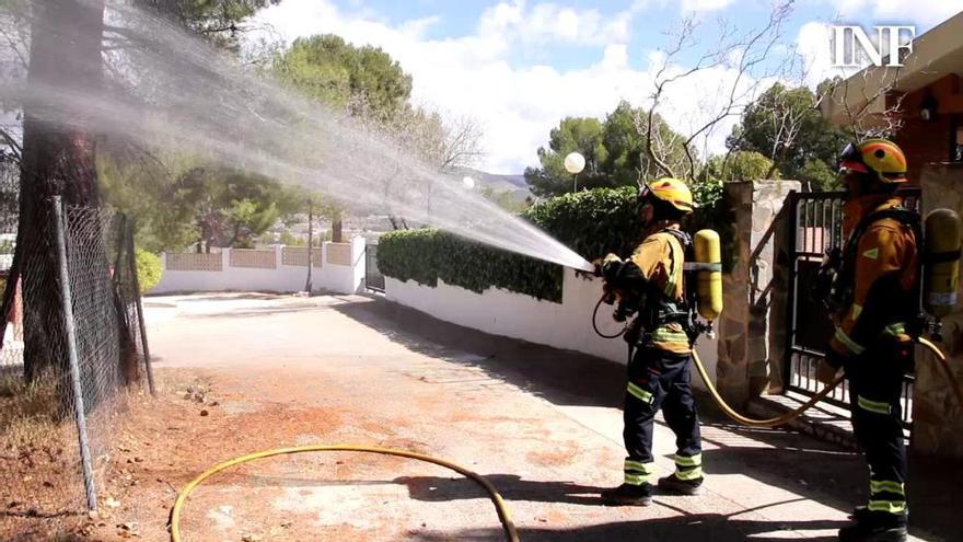 Simulacro de incendio forestal en Ibi