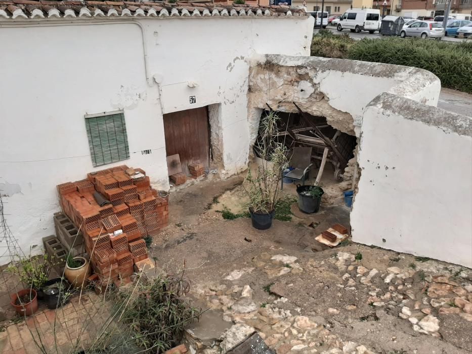 Hundimiento del techo de una cova de Paterna