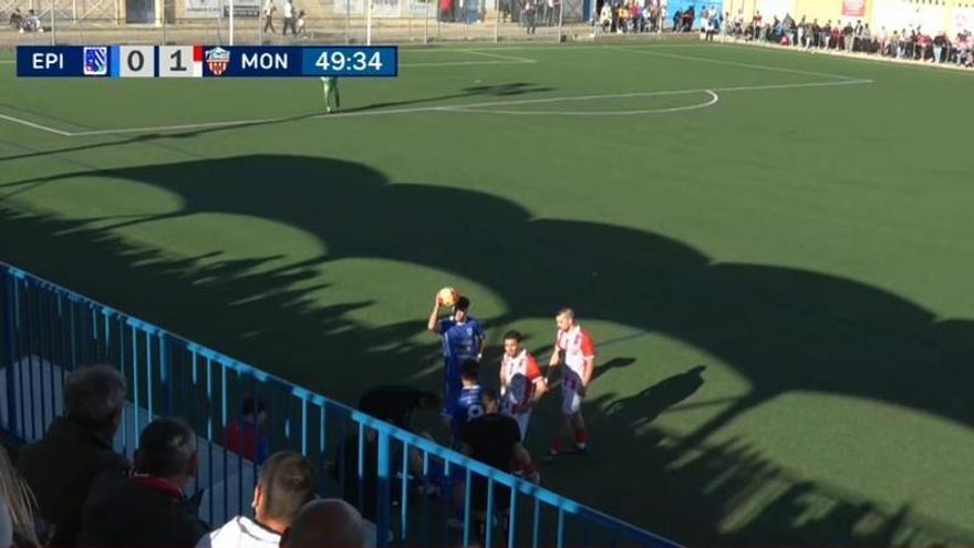 El Épila denuncia la respuesta arbitral ante una entrada sin balón de un jugador del Monzón en la ida del 'playoff'