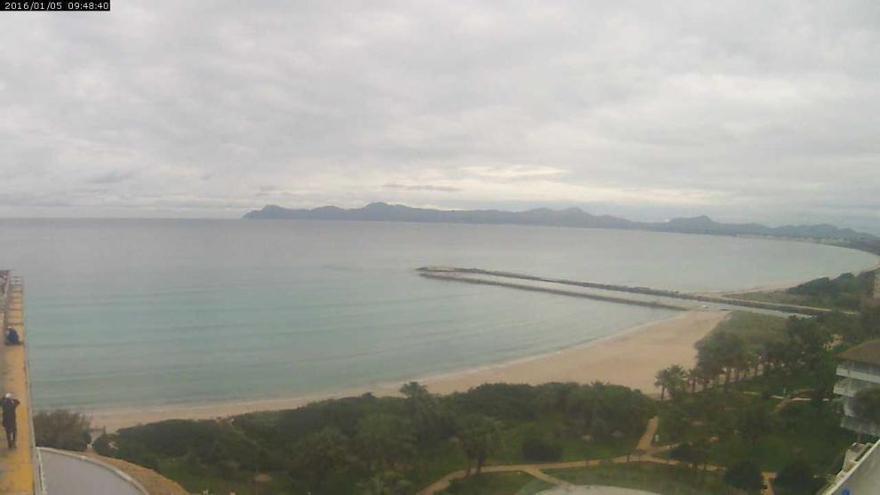 Viele Wolken über der Playa de Muro am Dienstagvormittag (5.1.)