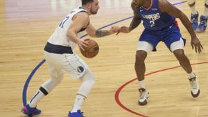 Luka Doncic sólo jugó en el primer cuarto y en los primeros segundos del segundo periodo.