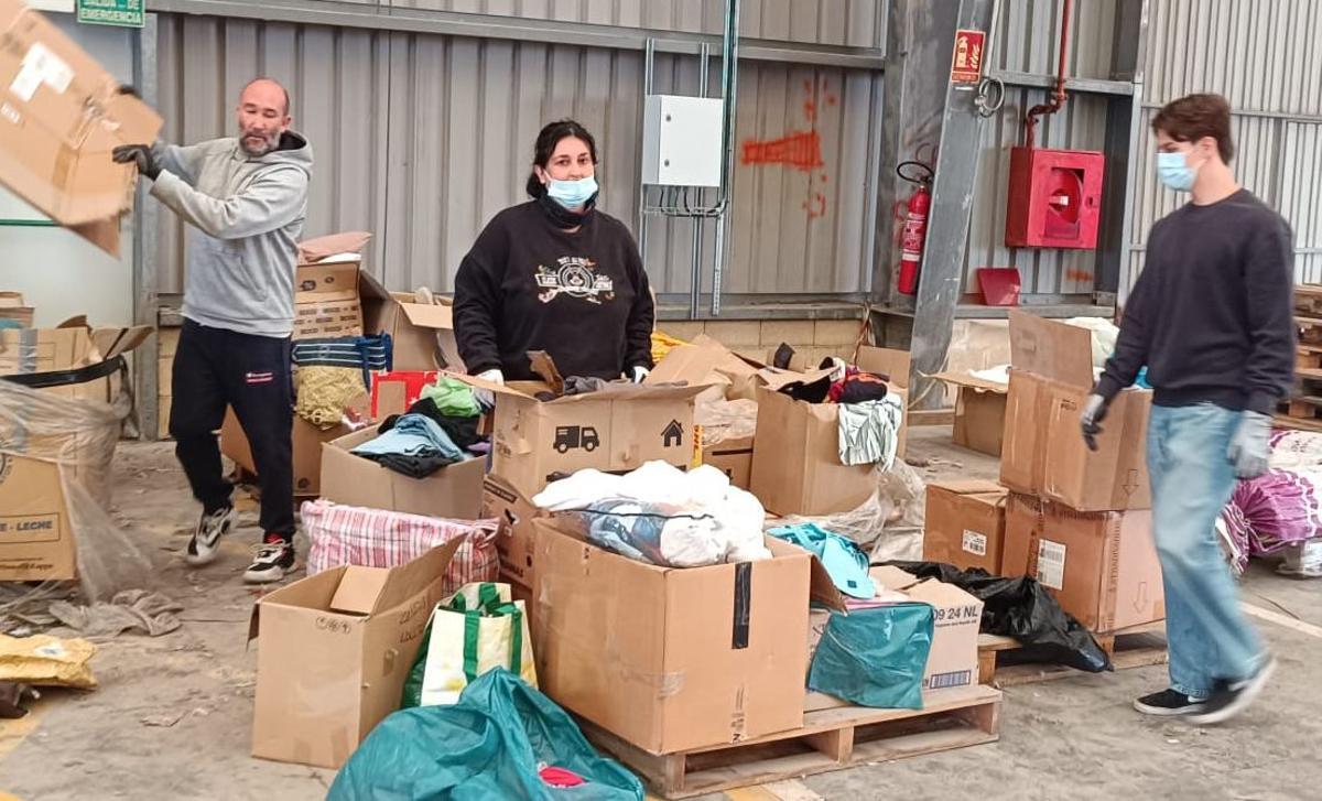 Recogida de material.