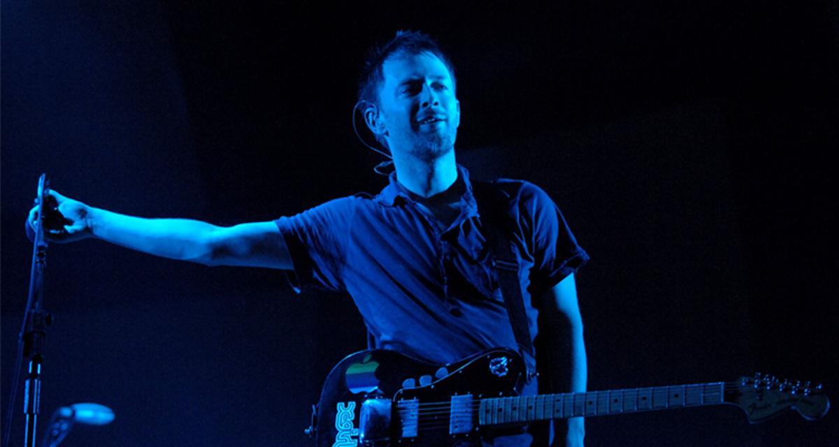 Concierto de Radiohead en Salamanca en 2002.