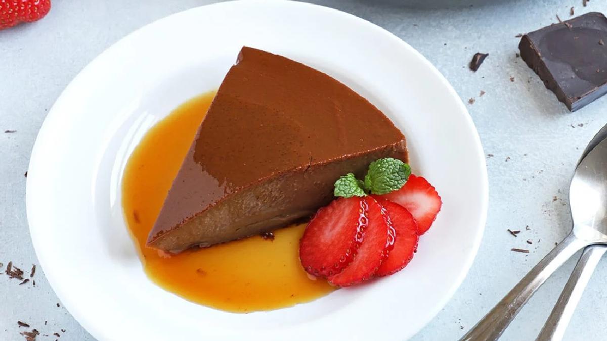 Flan de chocolate